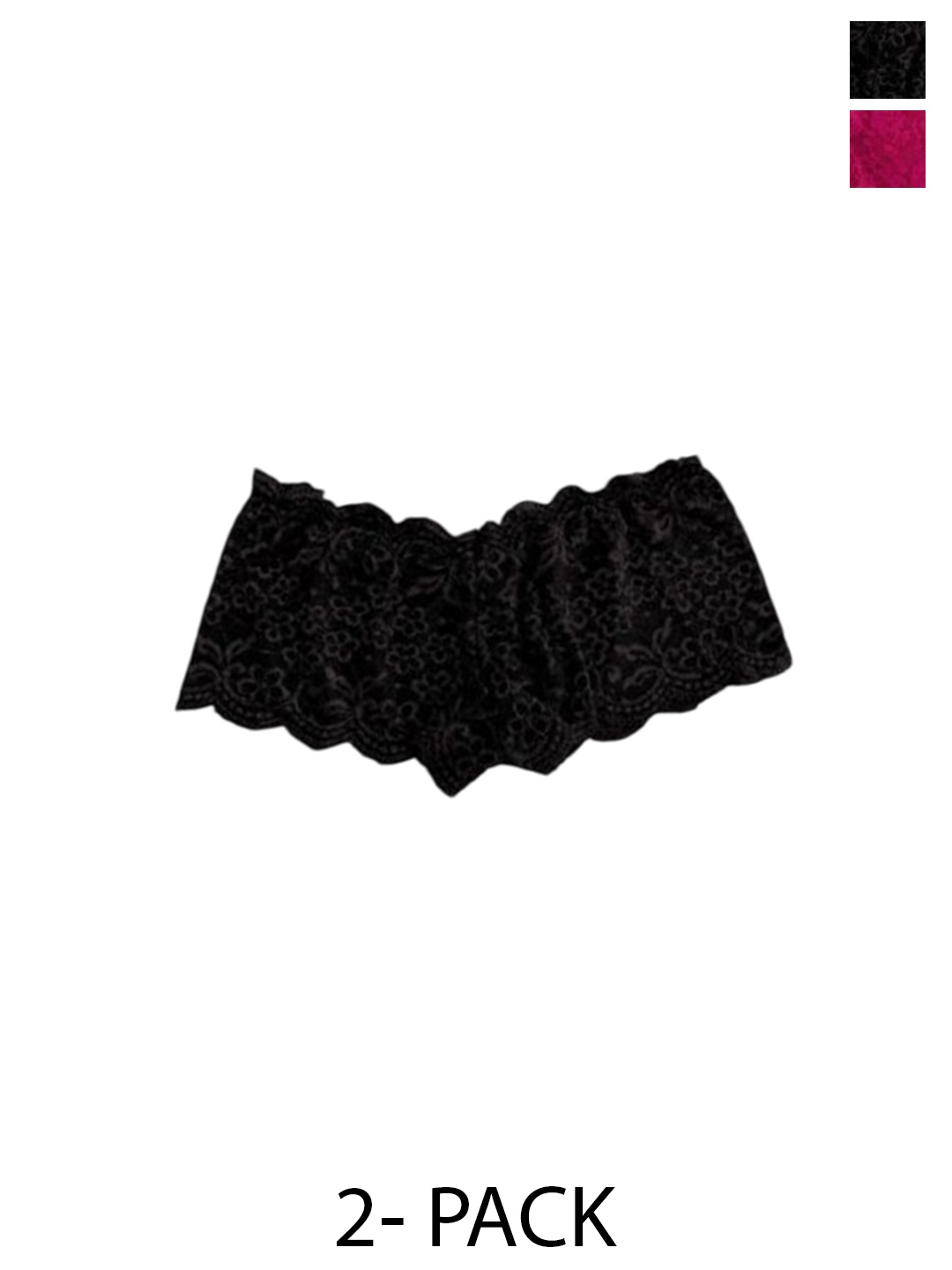 

SHREE GANESH FASHION Women Pack Of 2 Cotton Self Designed Hipster Briefs, Black