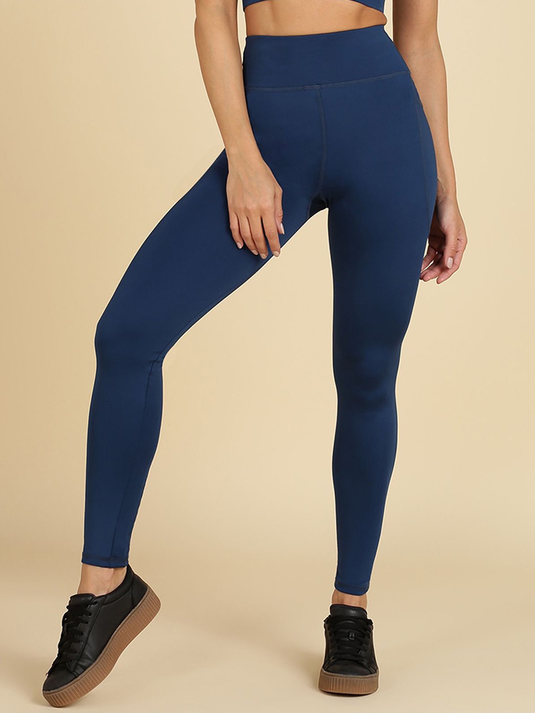

NEXSTEP Women Slim-Fit Ankle Length Tights, Navy blue
