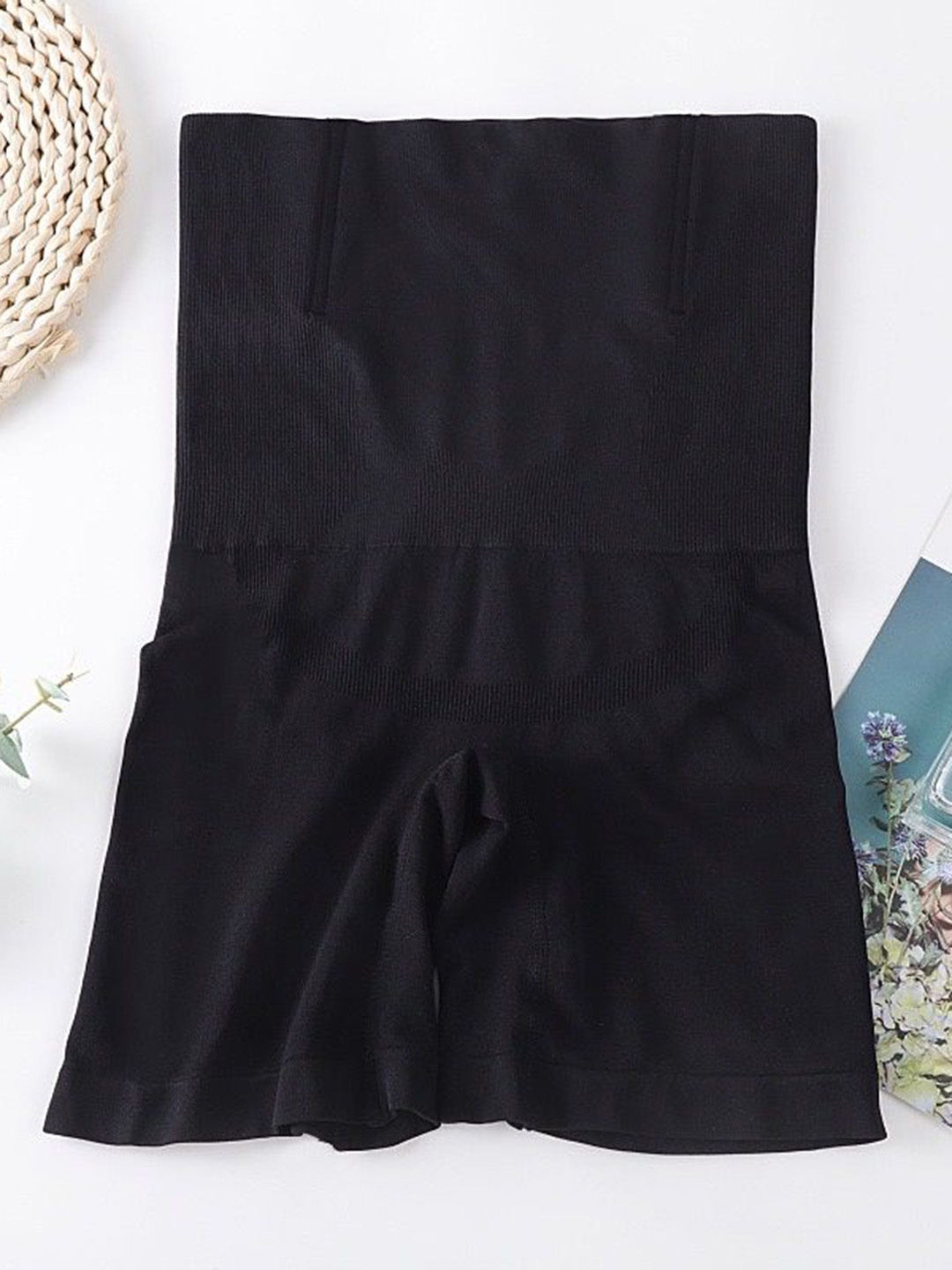 

UNDER 1000 Seamless Cotton Tummy & Thigh Shaperwear, Black