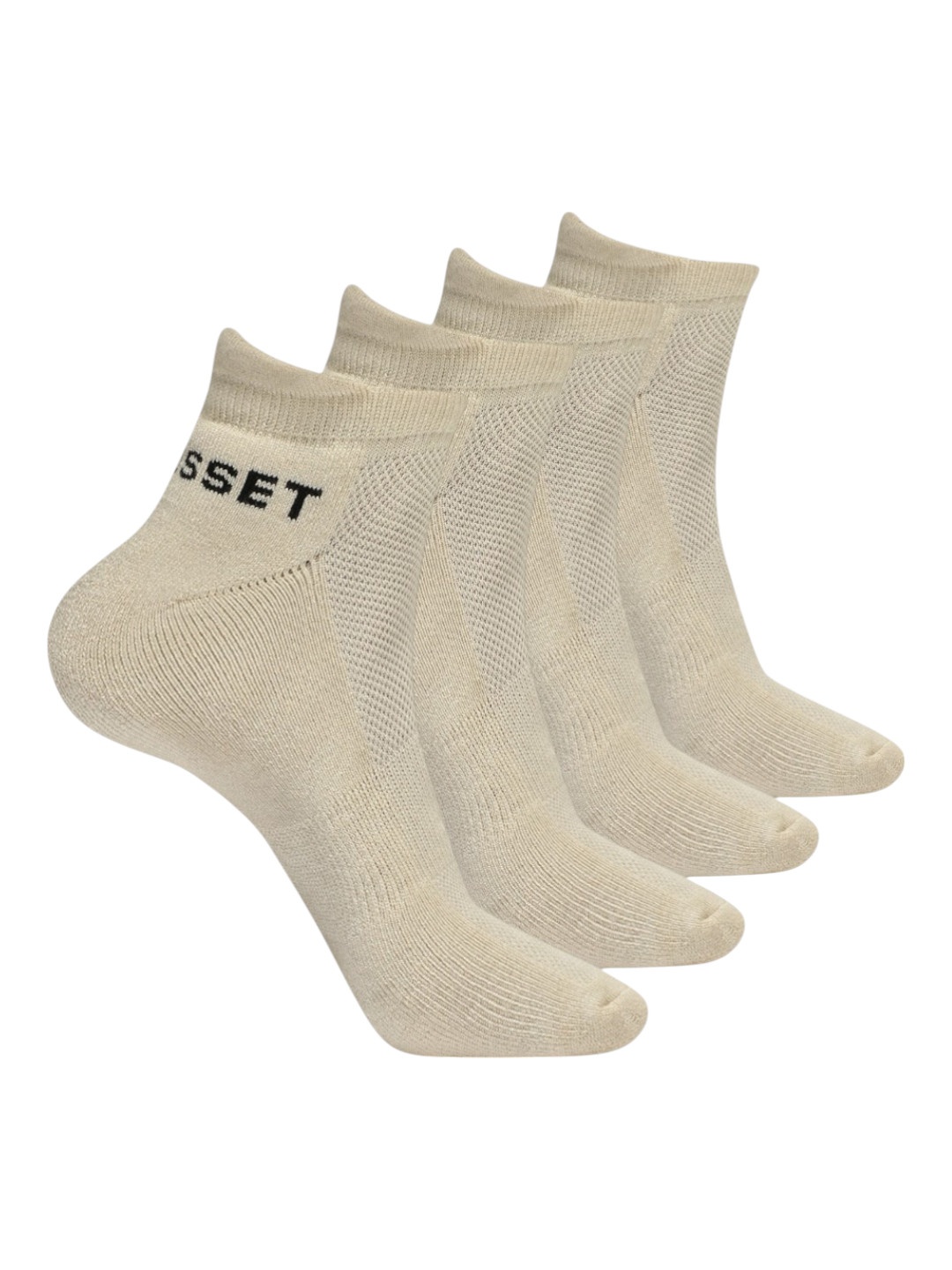 

CRUSSET Men Pack of 4 Bamboo Super Soft & Odour Free Breathable Ankle Length Socks, Beige