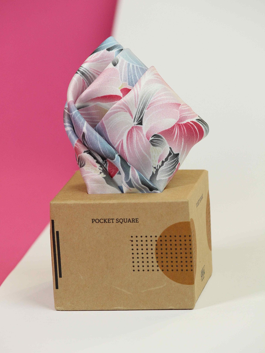 

Tossido Printed Pocket Squares, Pink