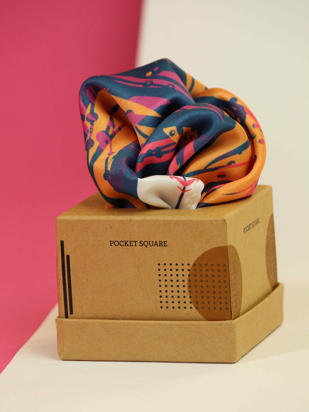 

Tossido Printed Pocket Squares, Orange