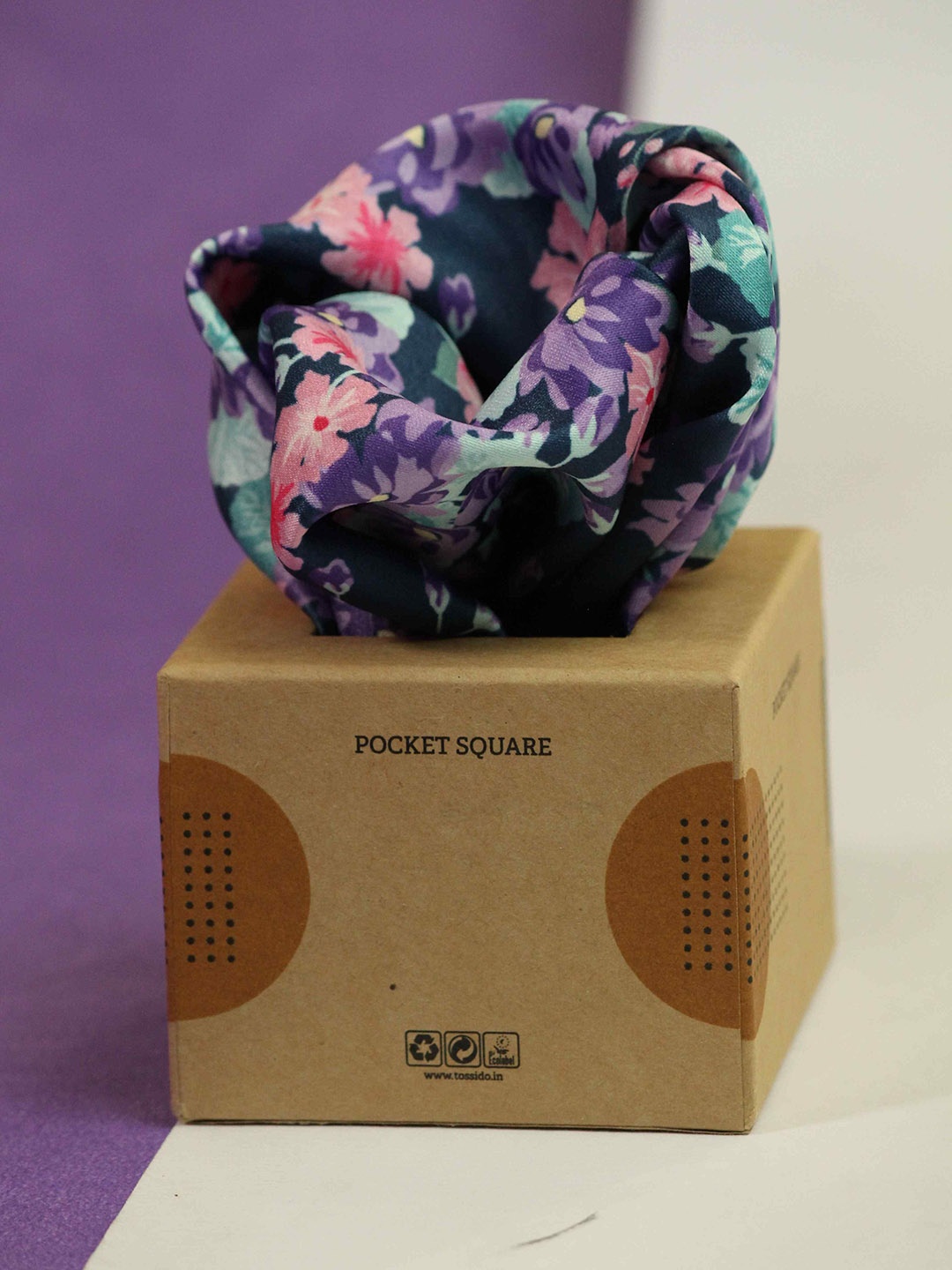 

Tossido Printed Pocket Squares, Purple