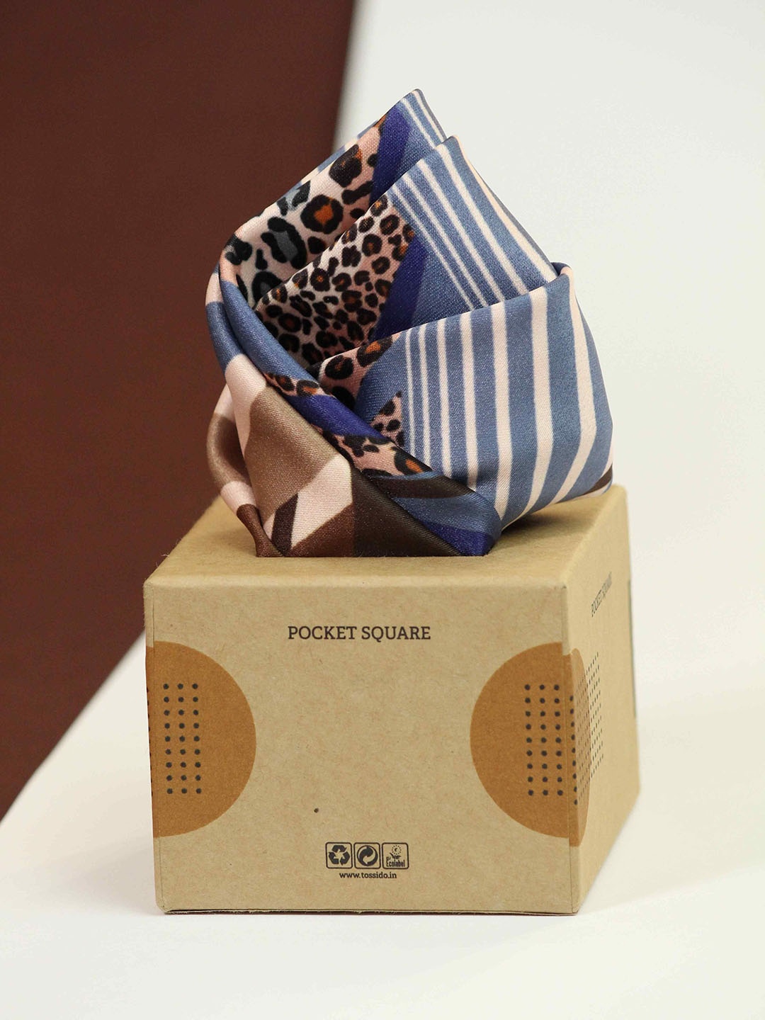 

Tossido Printed Pocket Squares, Brown