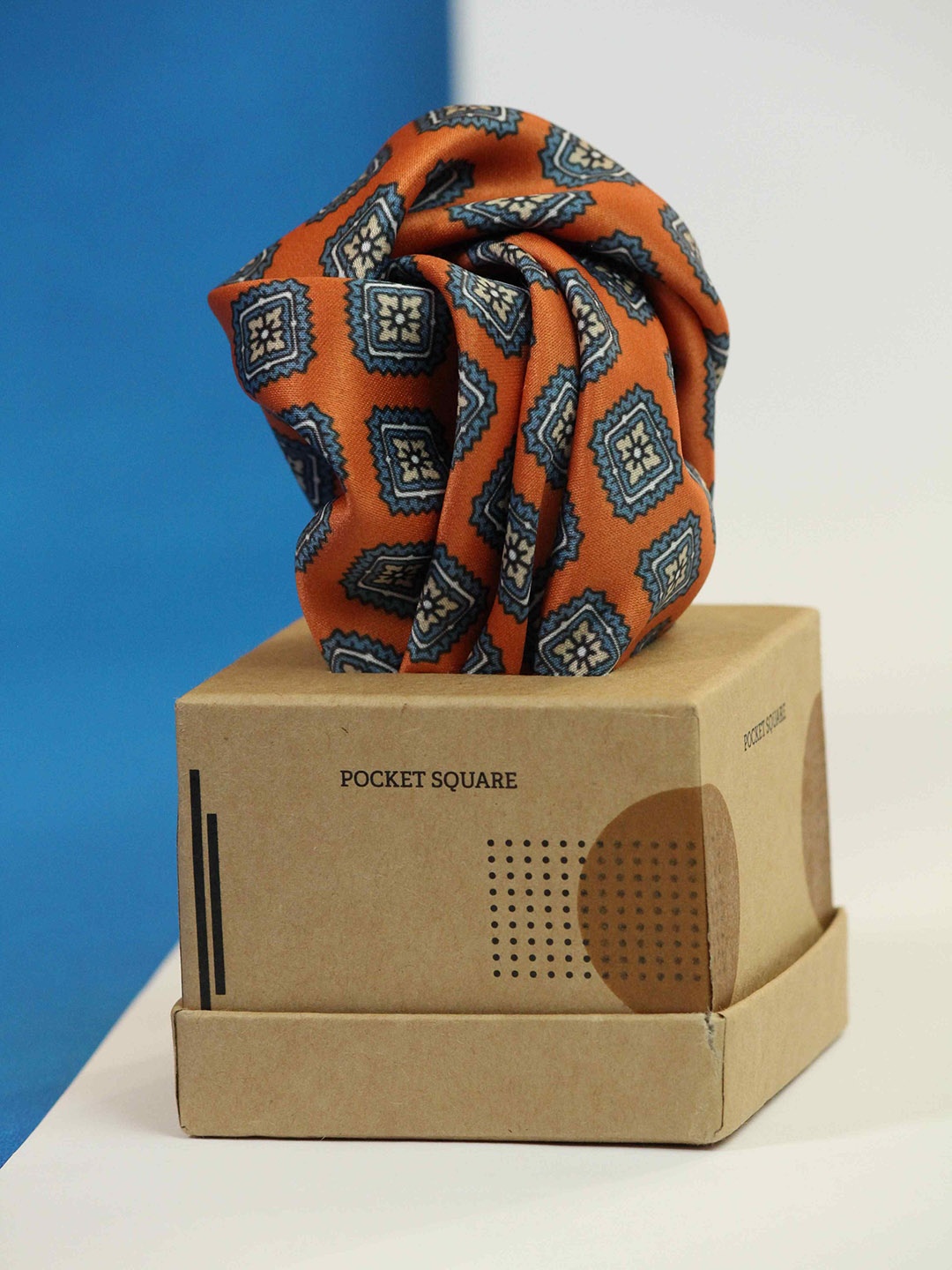 

Tossido Printed Pocket Squares, Orange