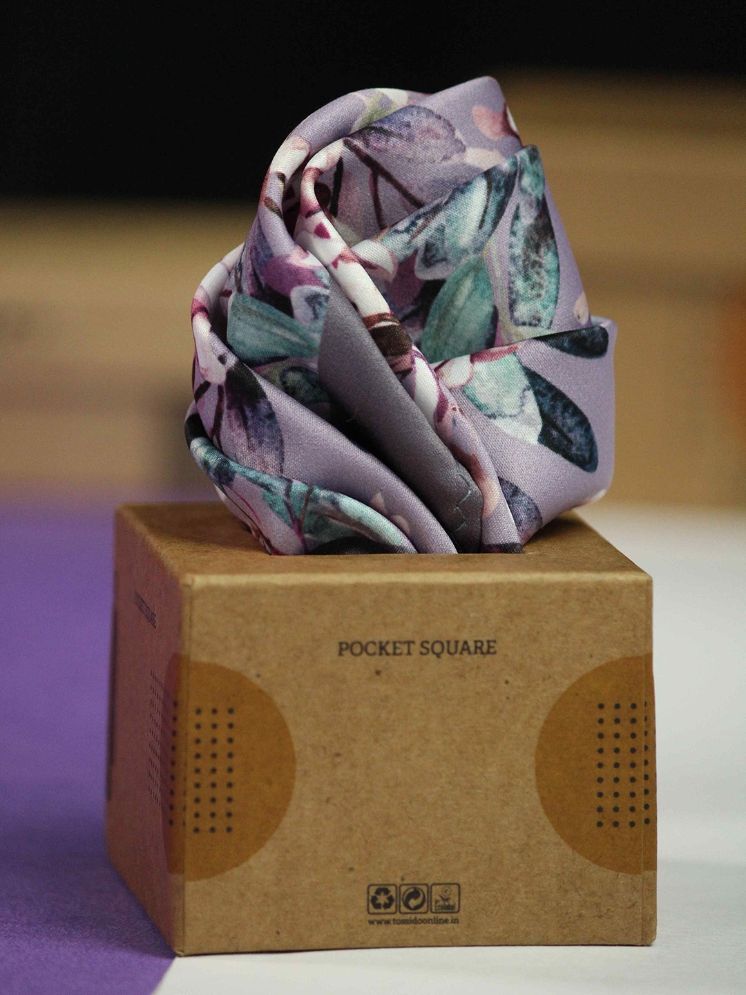 

Tossido Printed Pocket Squares, Purple
