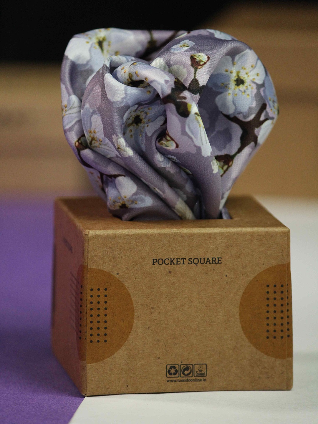 

Tossido Printed Pocket Squares, Purple