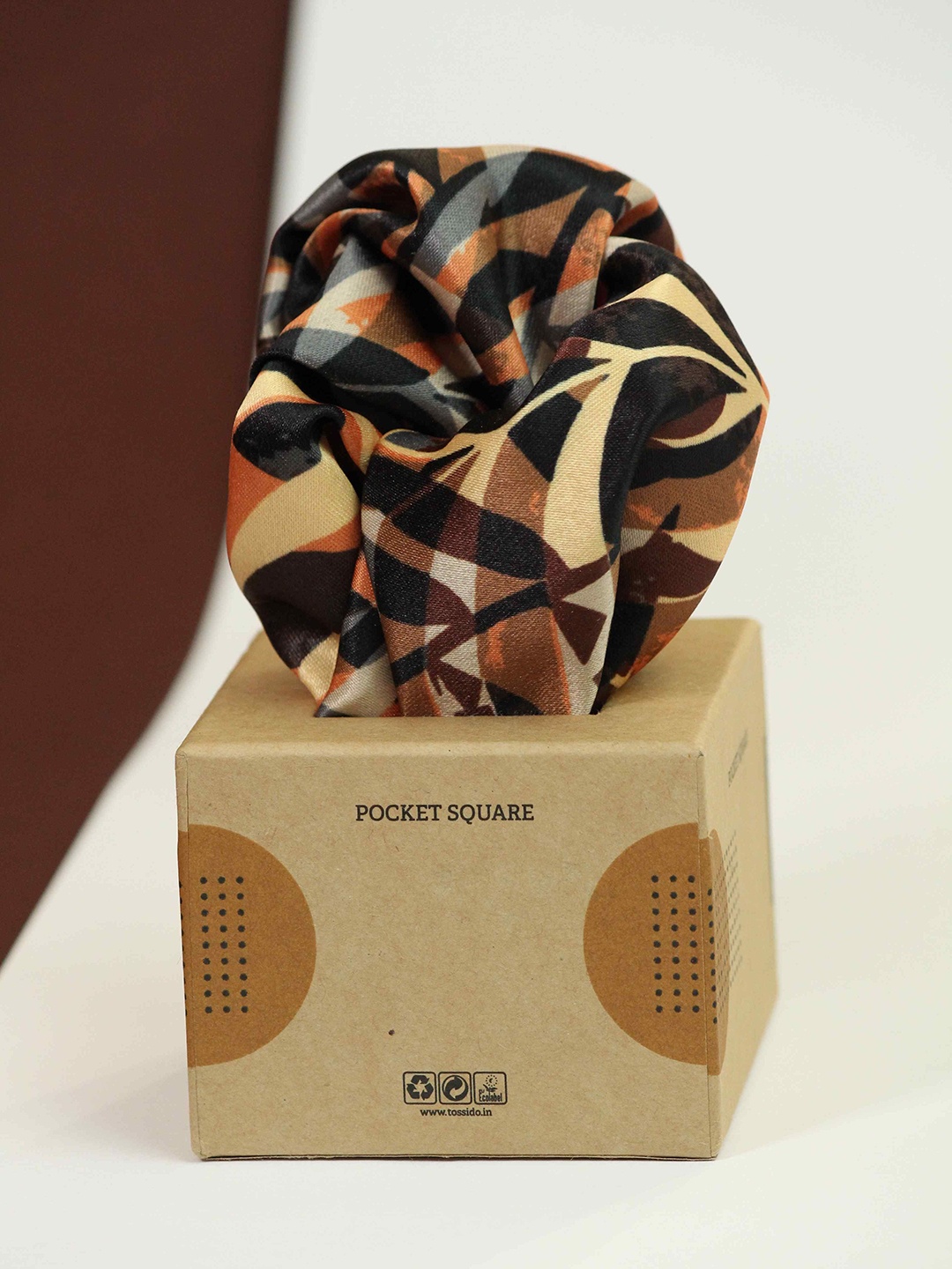 

Tossido Printed Pocket Squares, Brown