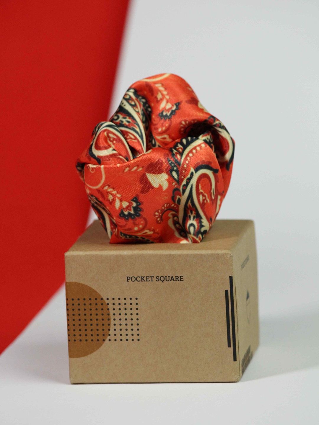 

Tossido Printed Pocket Squares, Orange