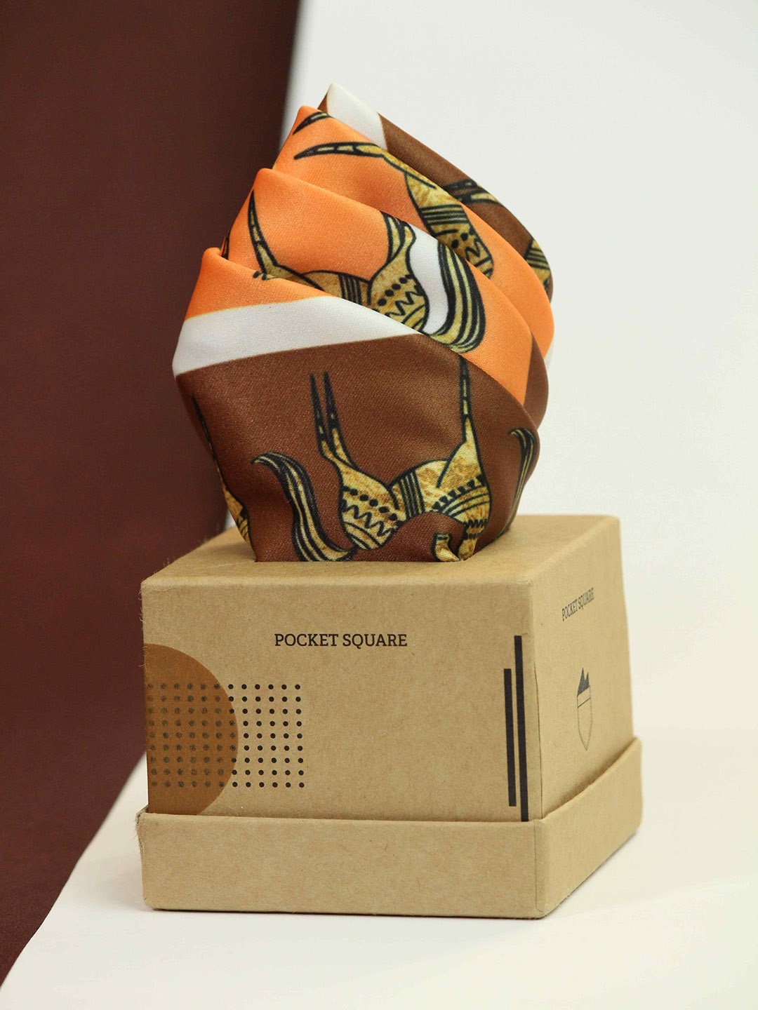 

Tossido Printed Pocket Squares, Brown