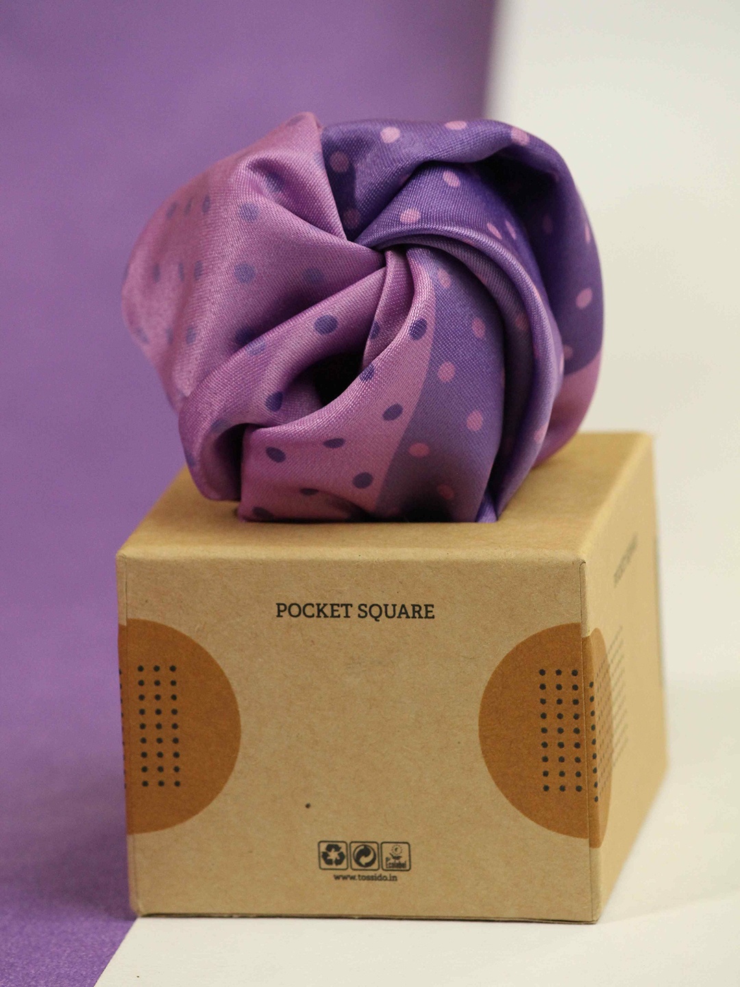 

Tossido Printed Pocket Squares, Purple