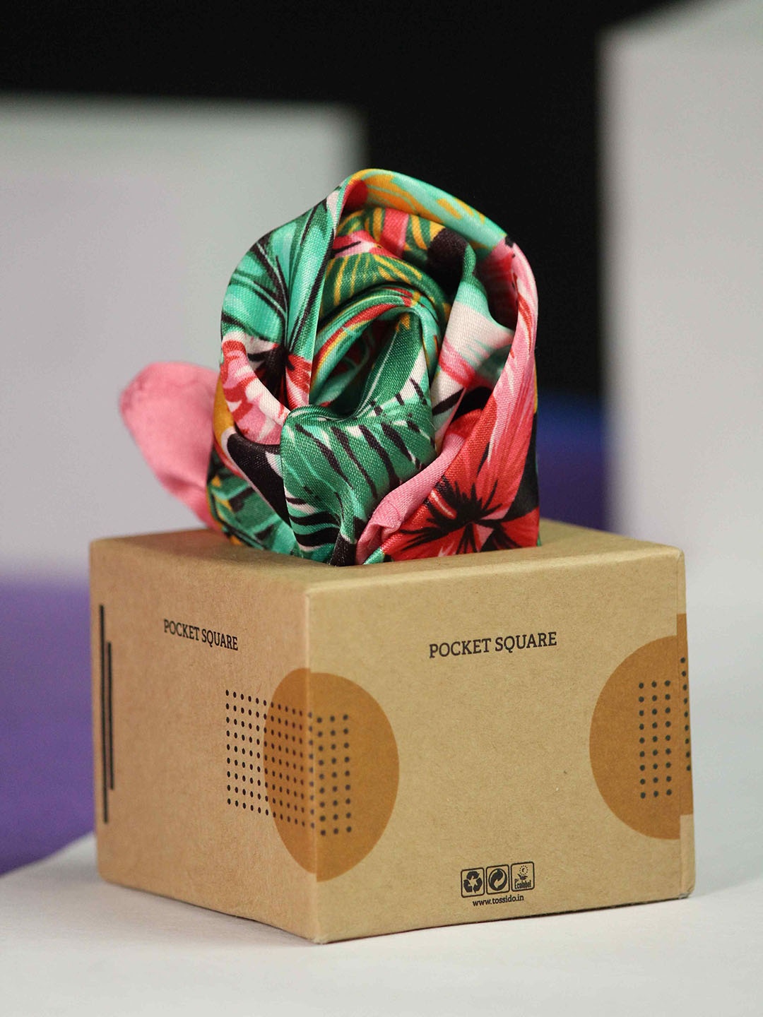 

Tossido Printed Pocket Squares, Pink