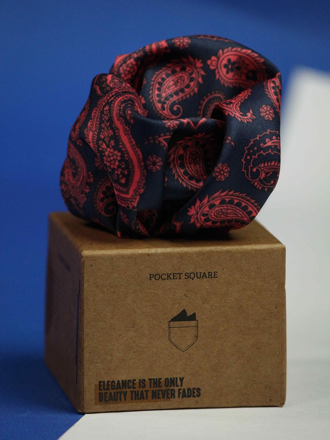 

Tossido Printed Pocket Squares, Navy blue