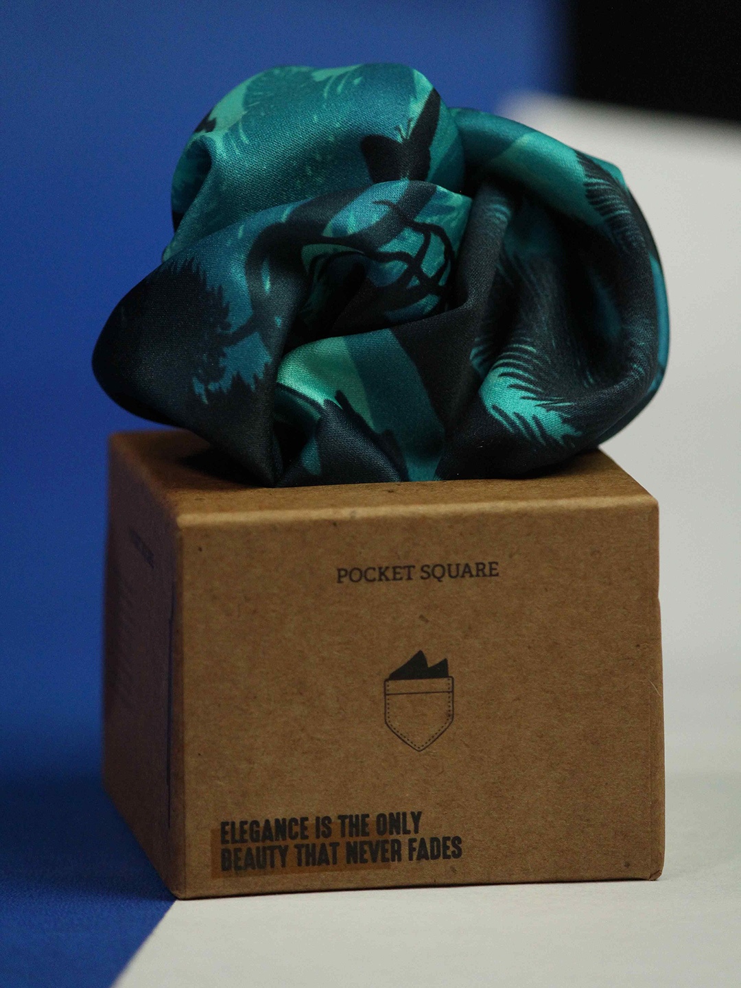 

Tossido Printed Pocket Squares, Turquoise blue