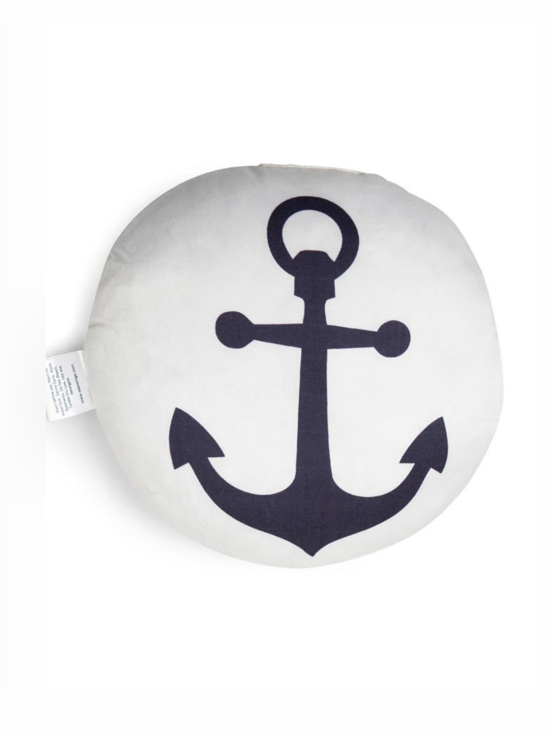 

WAXWINGO White & Blue Abstract Round Cushion Covers