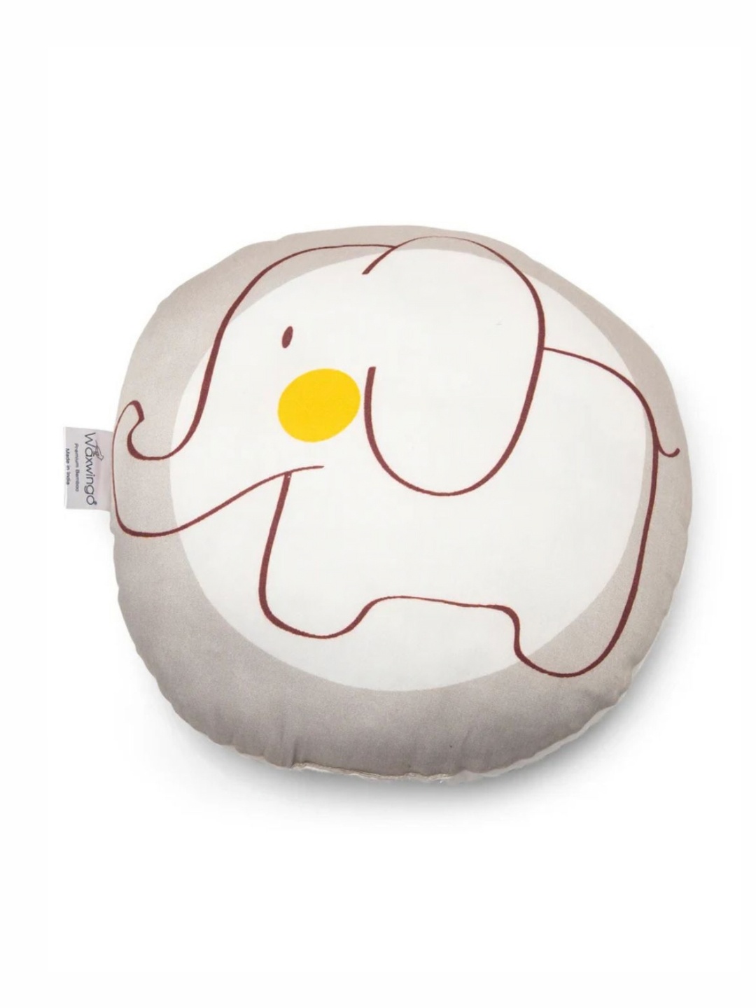 

WAXWINGO White & Yellow Cartoon Characters Round Cushion Covers