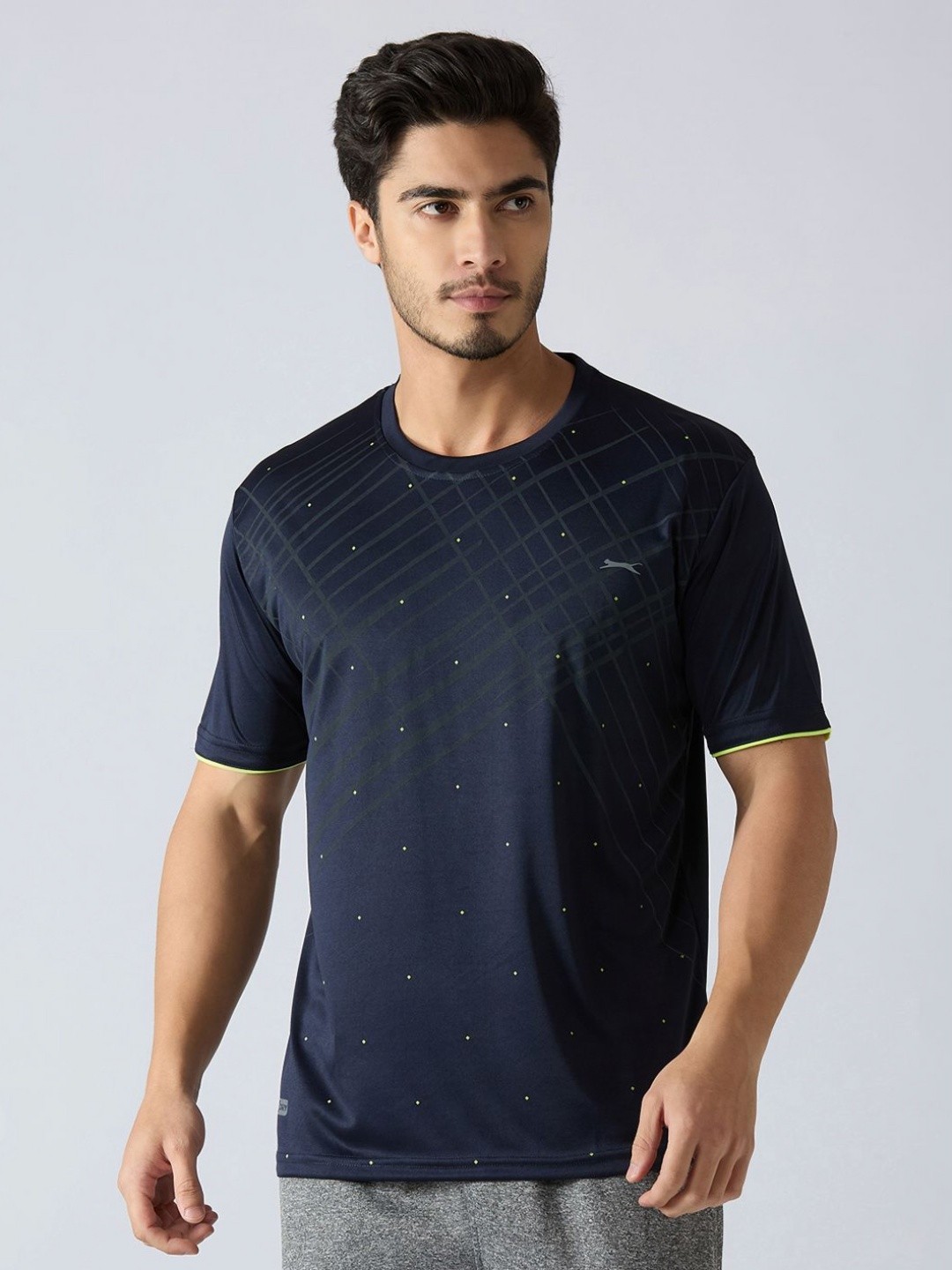 

Black Panther Men Striped Round Neck T-shirt, Navy blue
