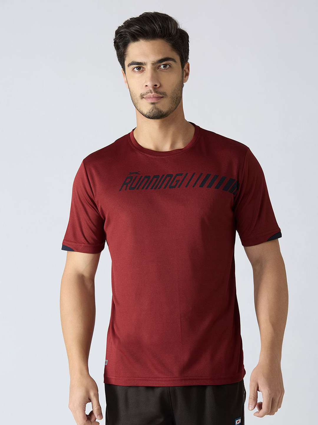 

Black Panther Men Typography Printed Round Neck T-shirt, Burgundy