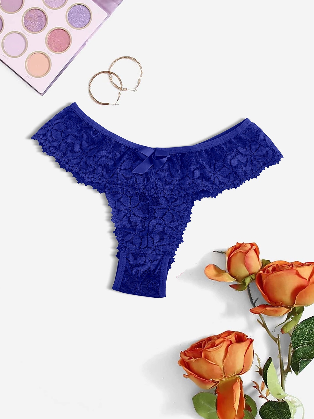

SHREE GANESH FASHION Women Lace Bikini Briefs, Blue