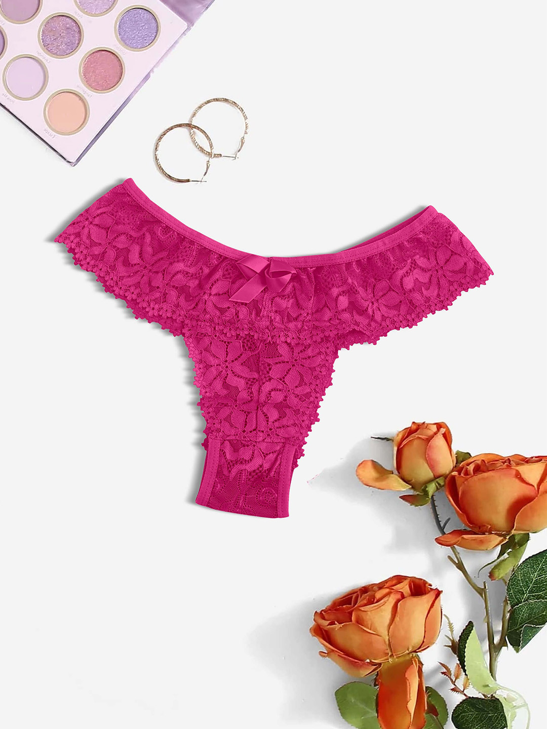 

SHREE GANESH FASHION Pack Of 2 Lace Bikini Briefs, Pink