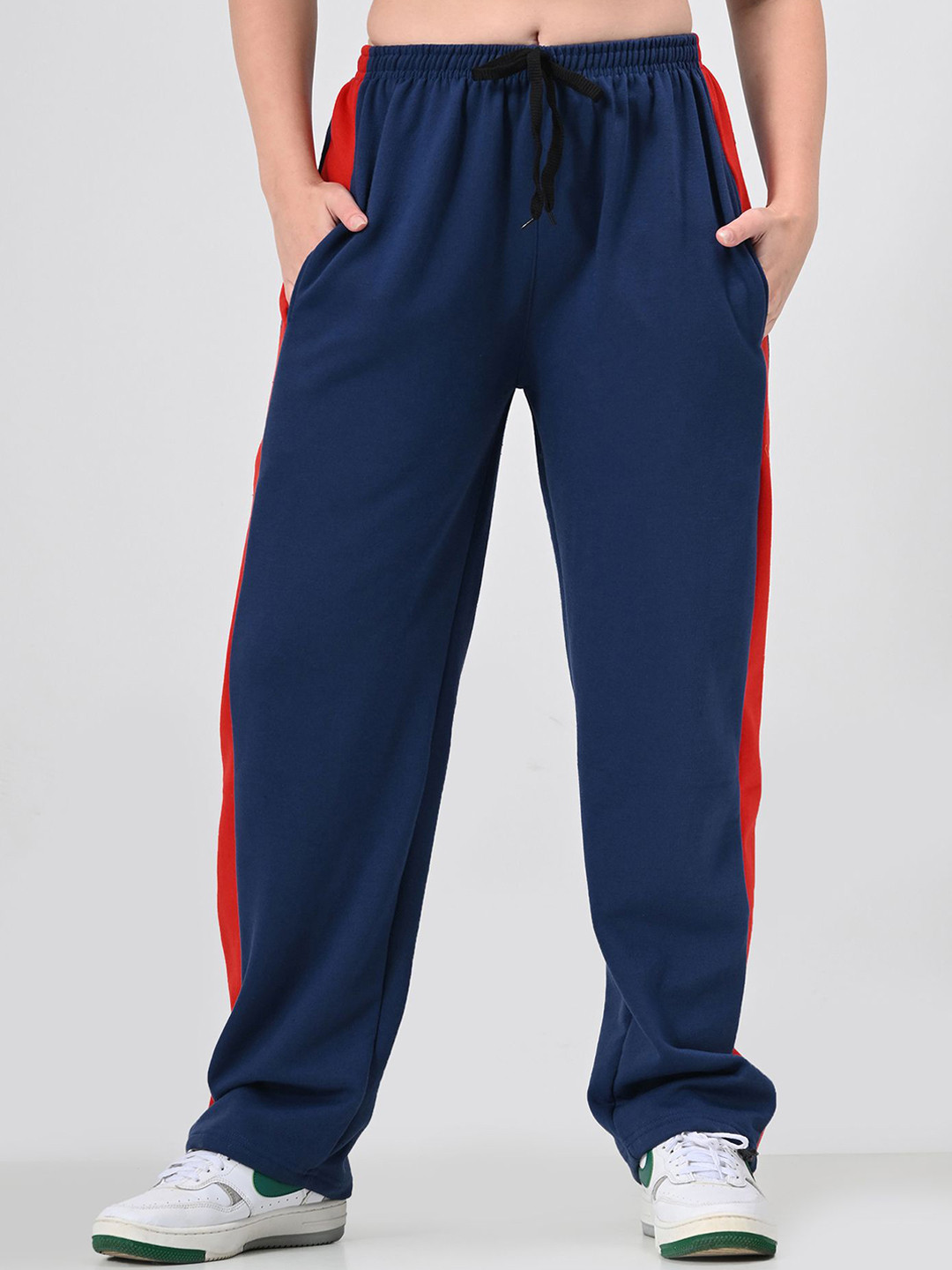 

BAESD Women Mid Rise Track Pants, Navy blue