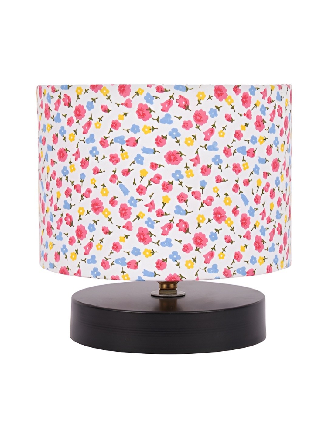 

Aura White Printed Wood Traditional Cylindrical Shaped Table Lamp