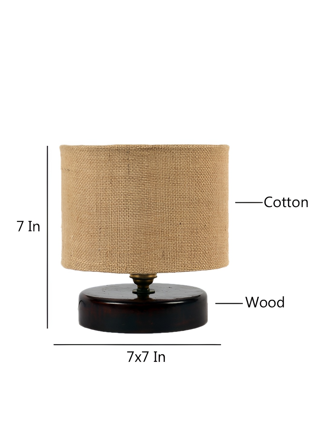 

Aura Beige Wood Traditional Cylindrical Shaped Table Lamp