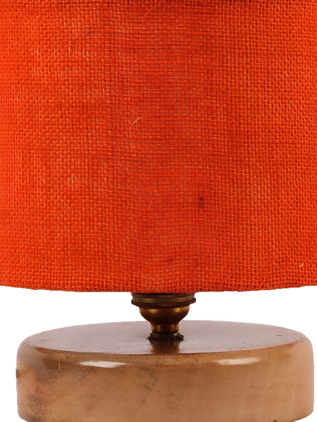 

Aura Orange & Brown Cylindrical Shaped Wooden Table Lamp