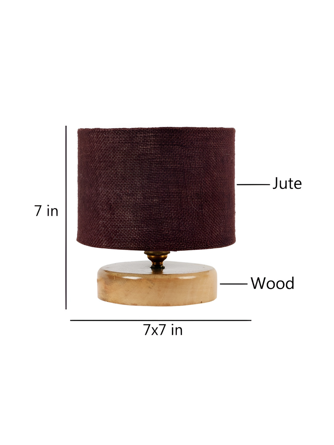 

Aura Brown Wood Traditional Cylindrical Shaped Table Lamp