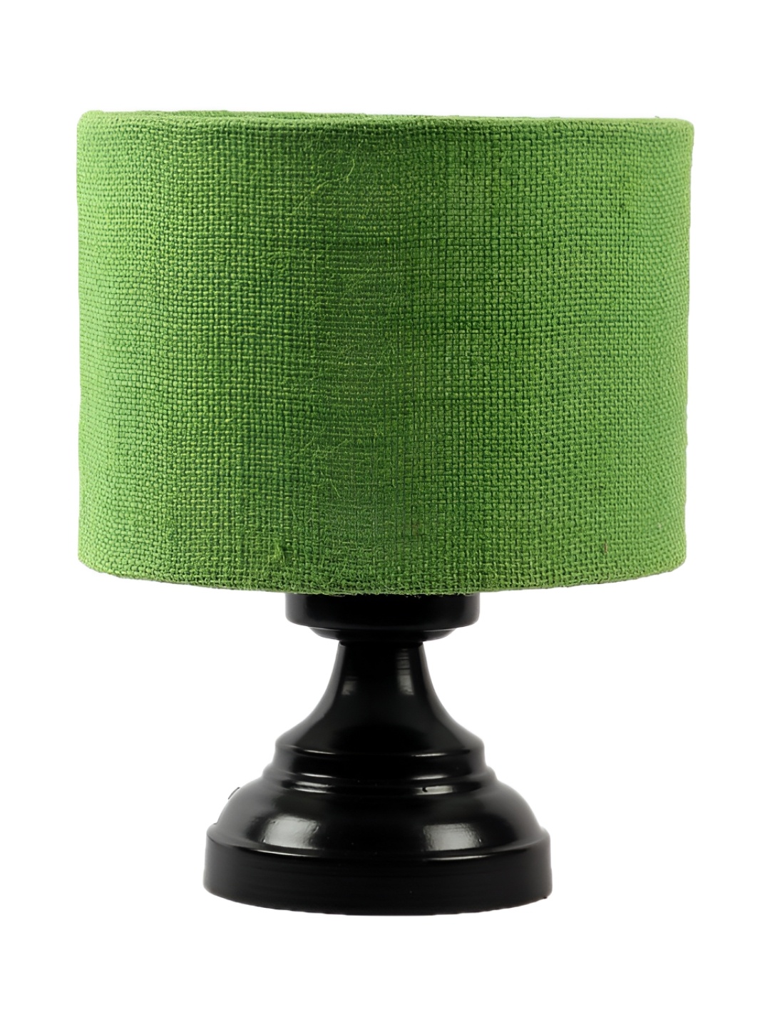 

Aura Green & Black Textured Cylinder Shaped Wooden Table Lamp