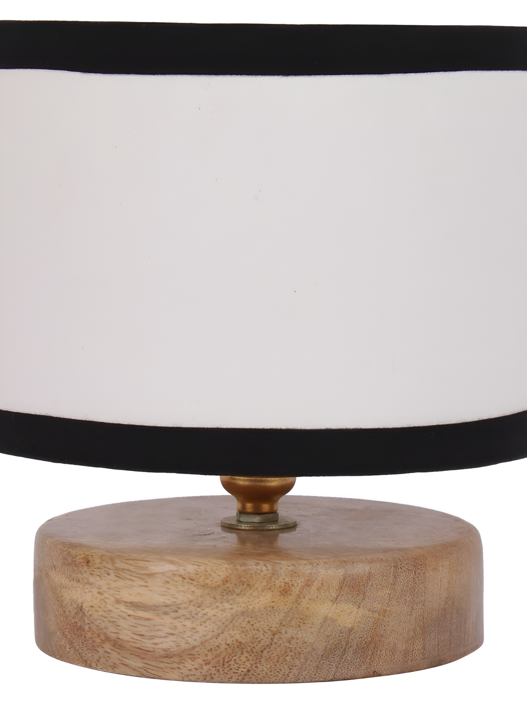 

Aura White and Brown Wooden Cylindrical Shaped Table Lamp