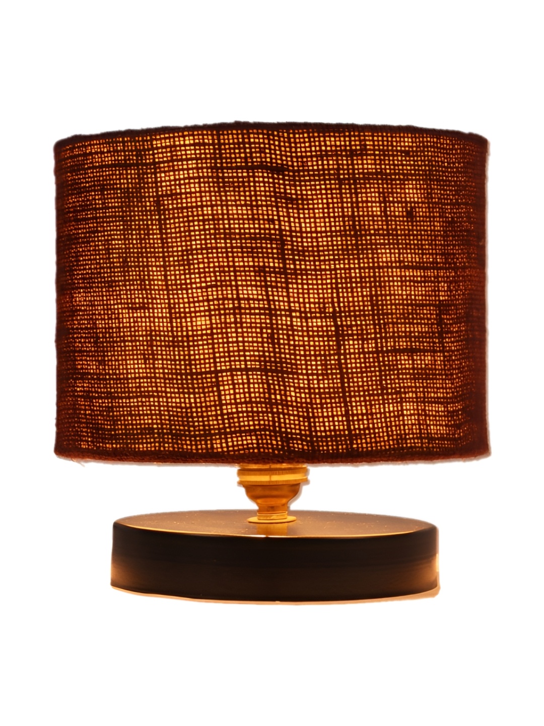 

Aura Brown Textured Wood Traditional Cylindrical Shaped Table Lamp