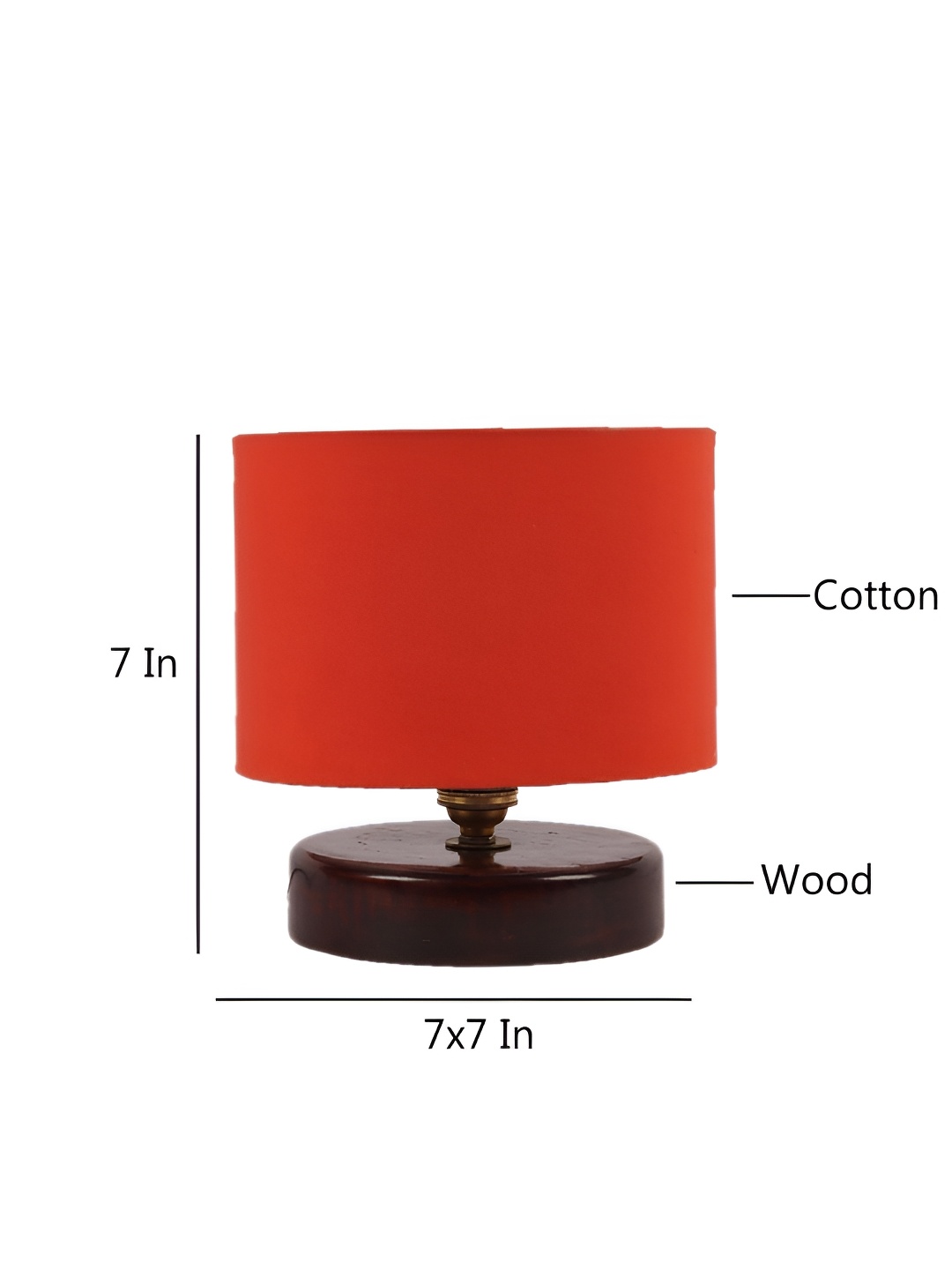 

Aura Orange & Brown Cylinder Shaped Wooden Table Lamp