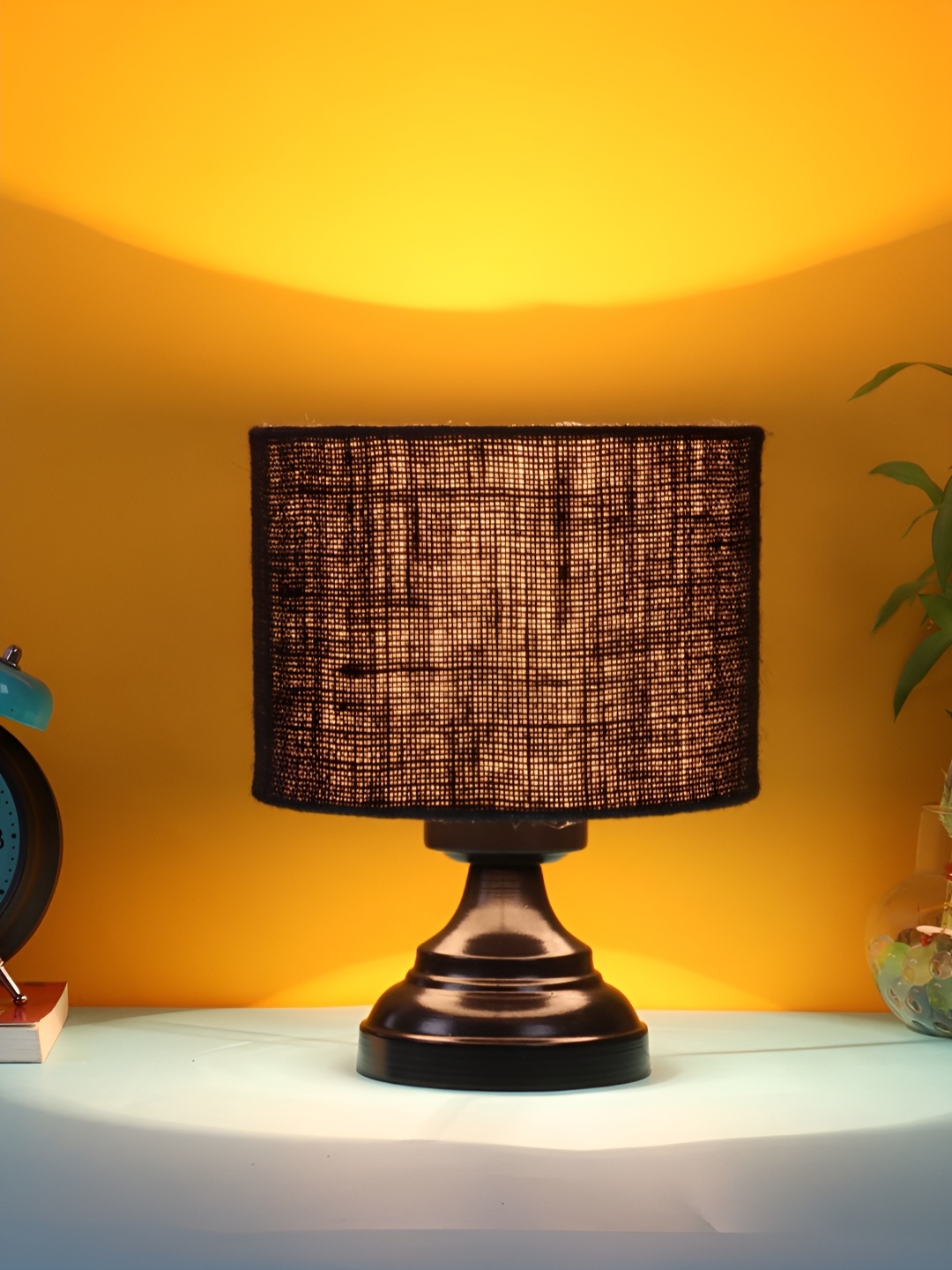 

Aura Black Iron Cylindrical Shaped Table Lamp