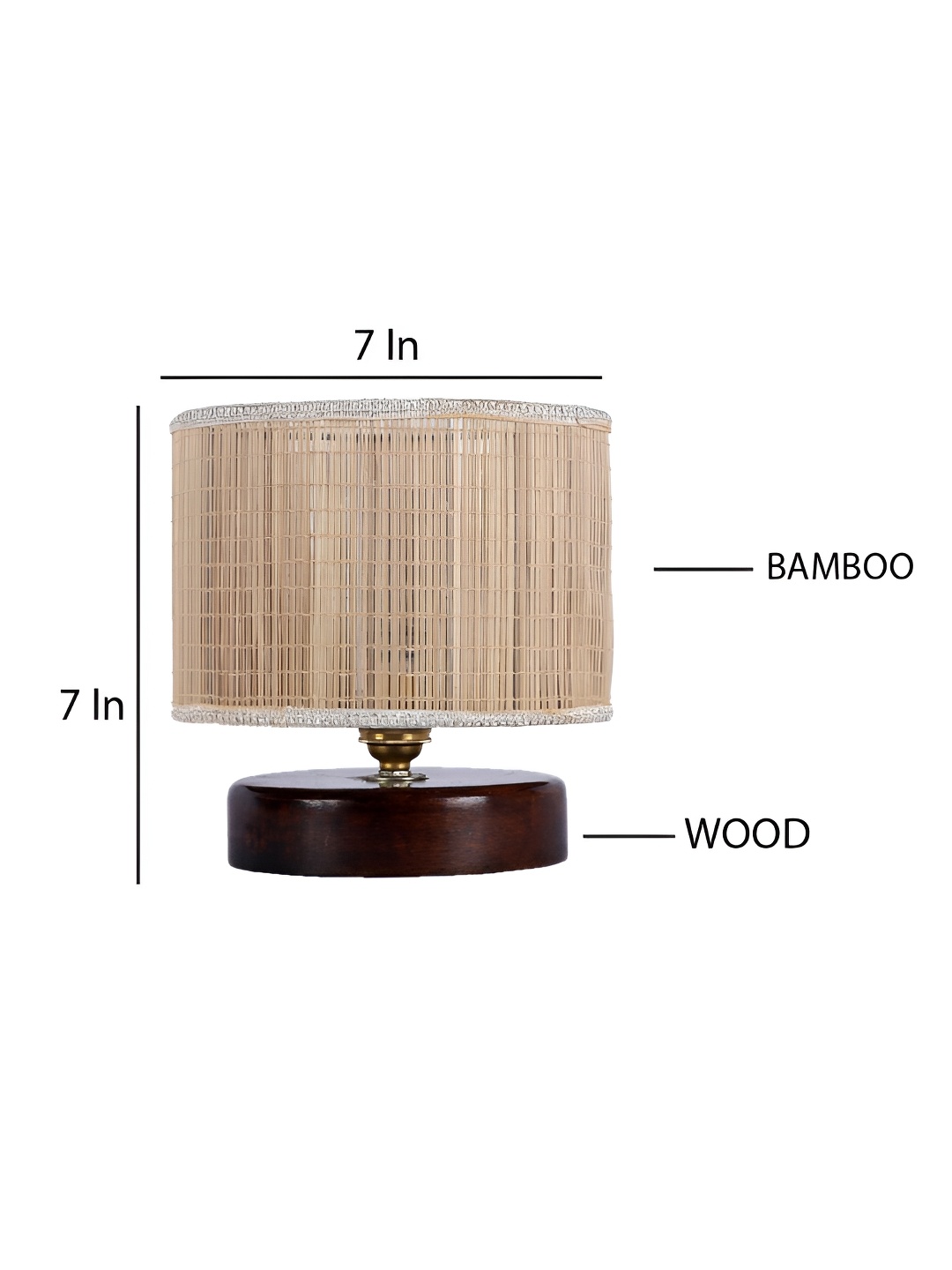 

Aura Beige Wood Traditional Cylindrical Shaped Table Lamp