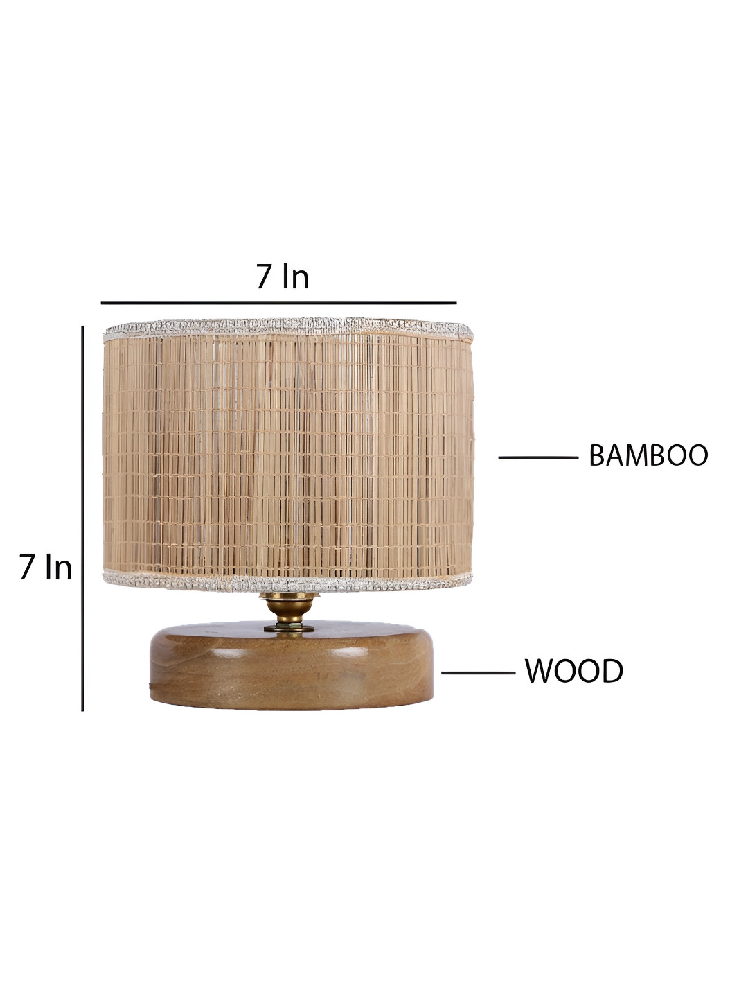 

Aura Beige Wood Traditional Cylindrical Shaped Table Lamp