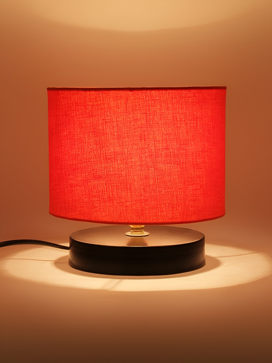 

Aura Orange Wood Traditional Cylindrical Shaped Table Lamp