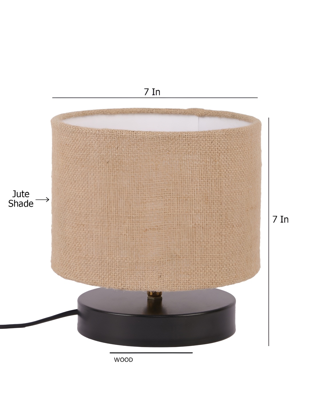 

Aura Beige and Brown Wooden Cylindrical Shaped Table Lamp