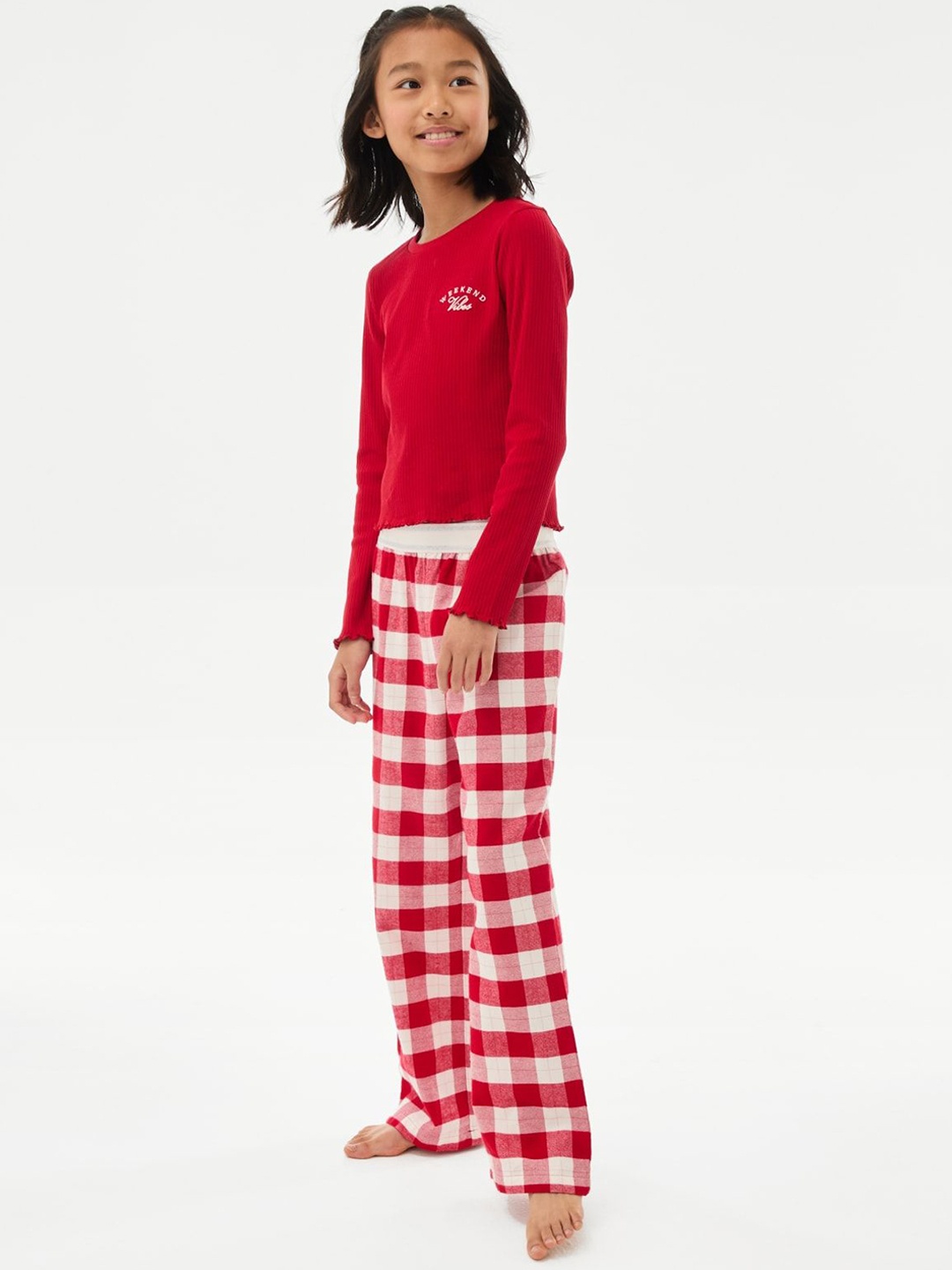 

Marks & Spencer Girls Pure Cotton Night suit, Red