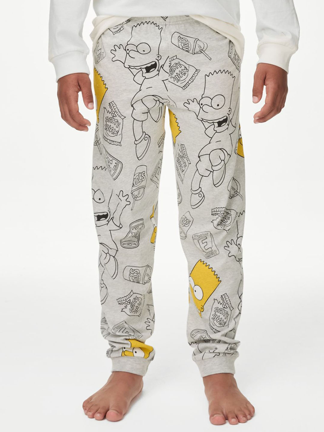 

Marks & Spencer Boys Pure Cotton Night suit, Off white