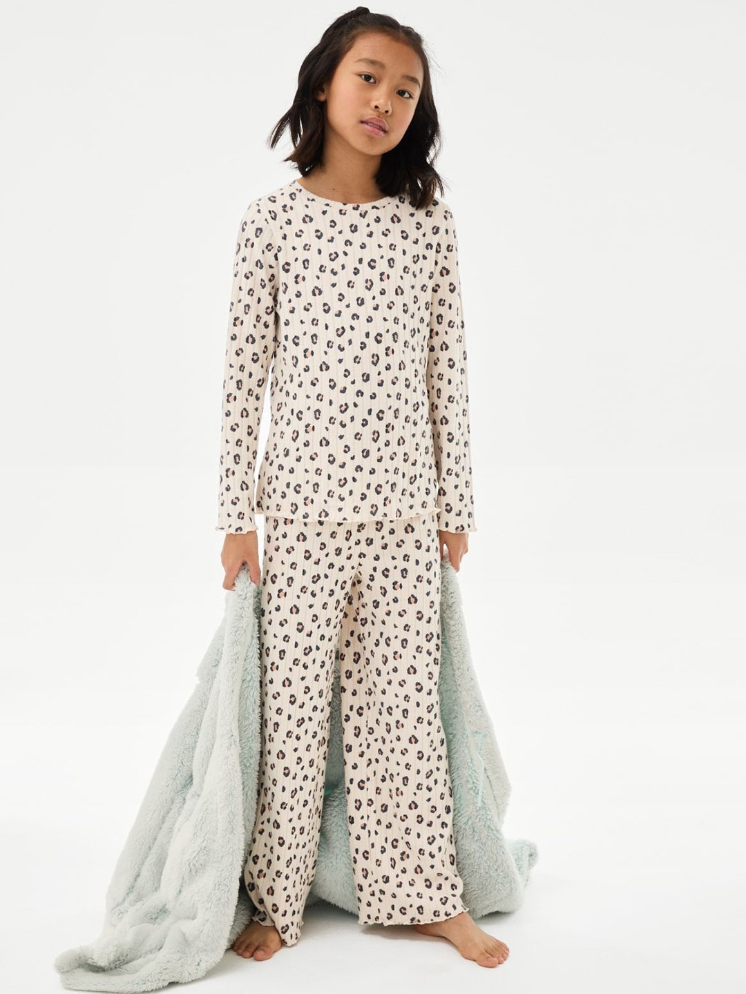 

Marks & Spencer Girls Animal Printed Night suit, Cream