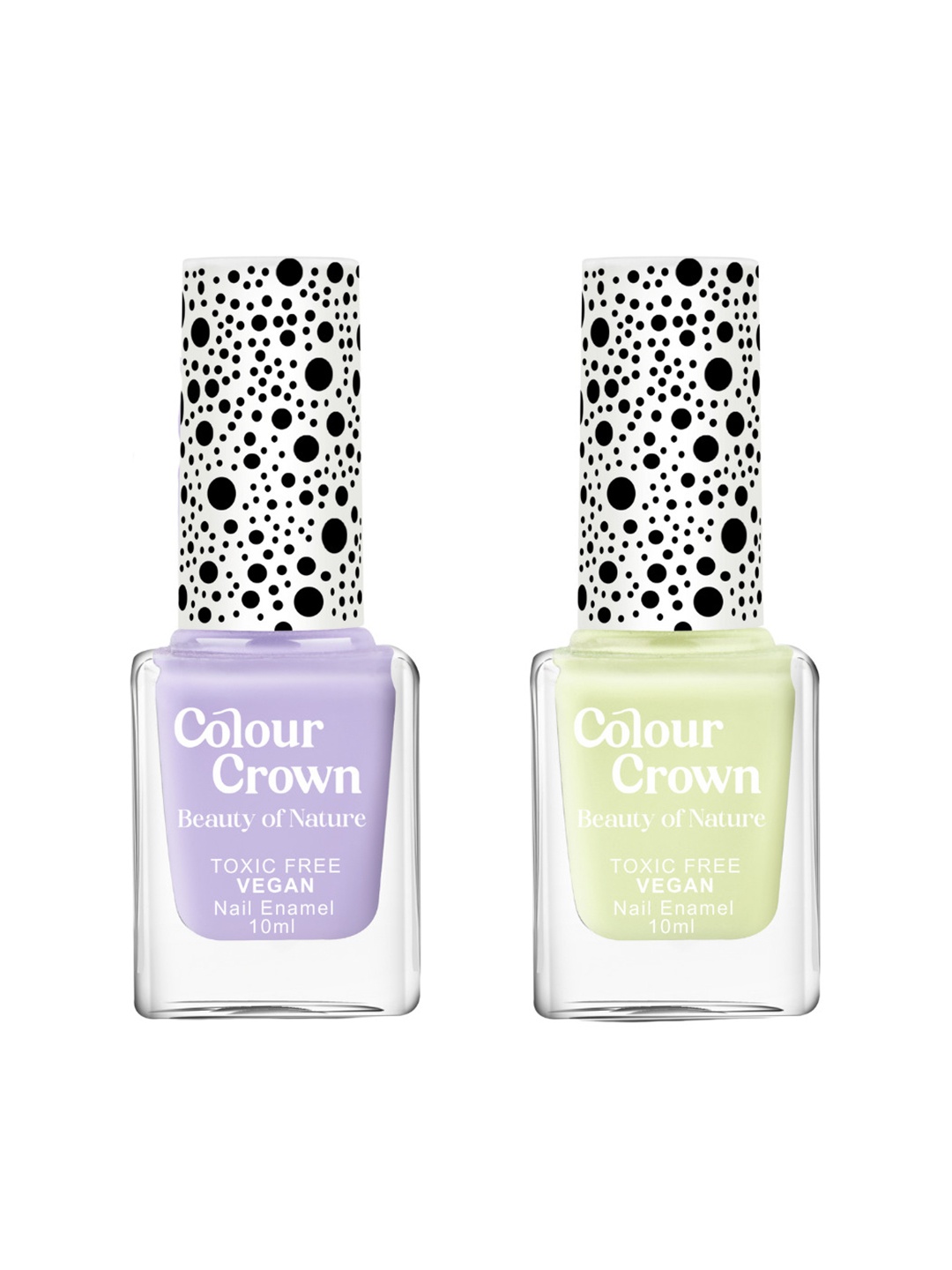 

CROWN Beauty Of Nature Set Of 2 Longwear Glossy Nail Polish- 10 ml Each - Fresh Lilac, Lavender