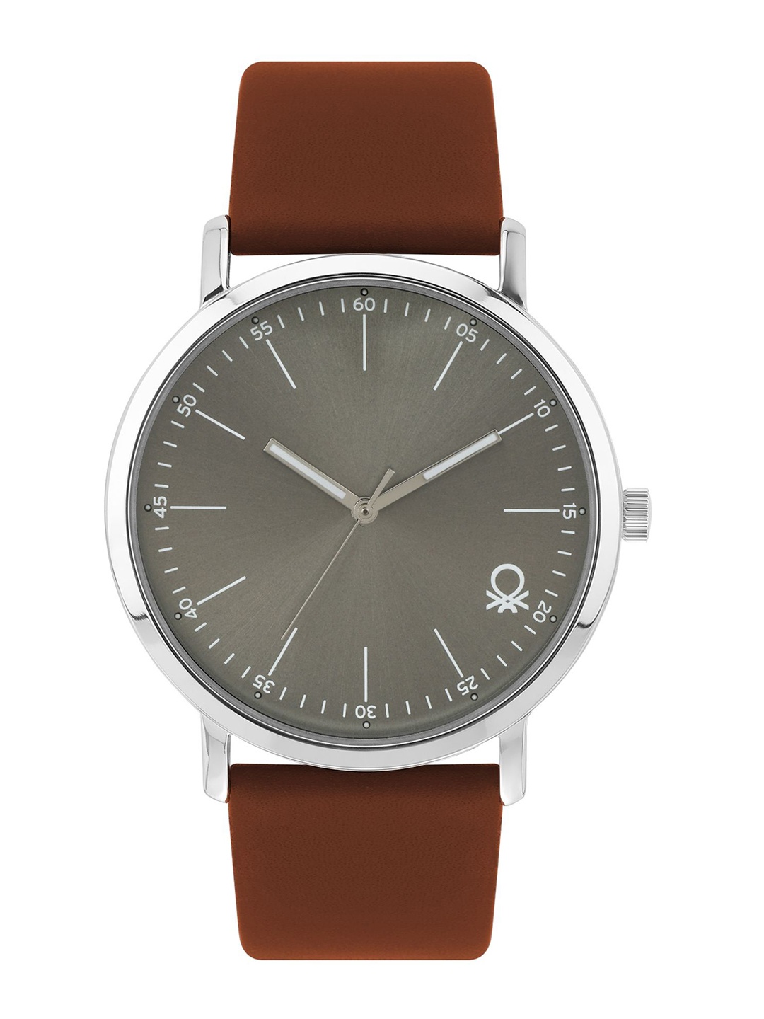 

United Colors of Benetton Men Leather Straps Analogue Chronograph Watch UWUCG1304, Grey