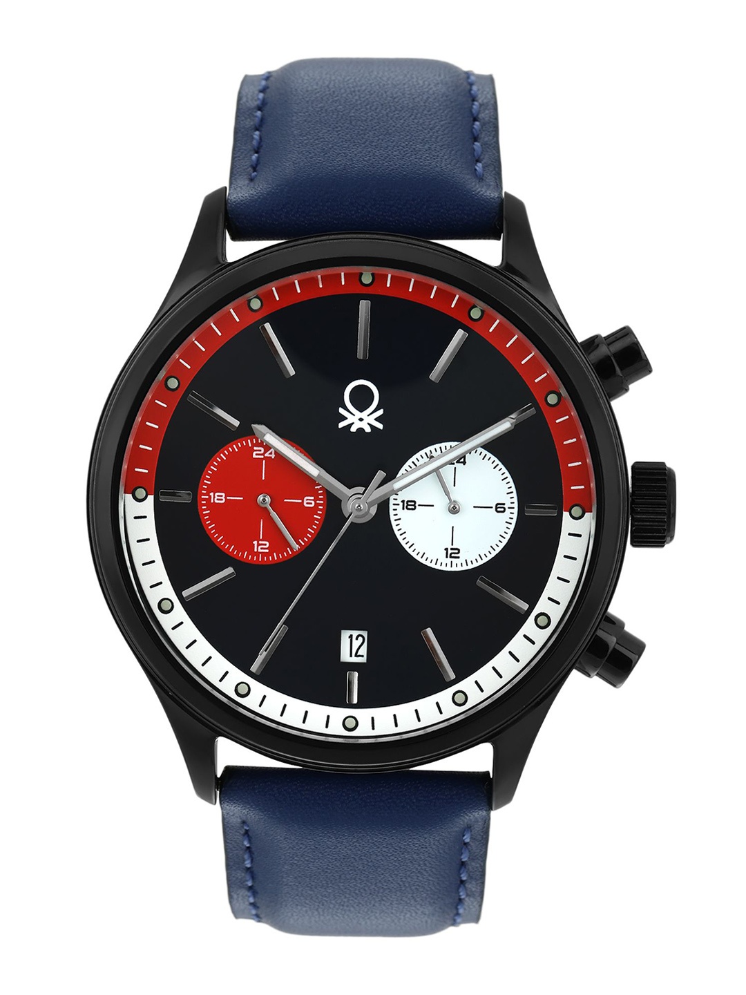 

United Colors of Benetton Men Patterned Dial & Reset Time Analogue Watch UWUCG2402, Blue