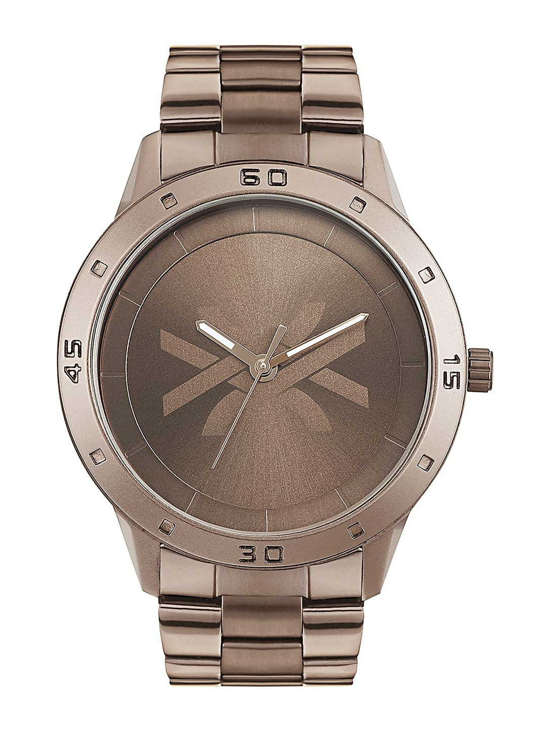 

United Colors of Benetton Men Dial & Stainless Steel Straps Analogue Watch UWUCG1603, Brown