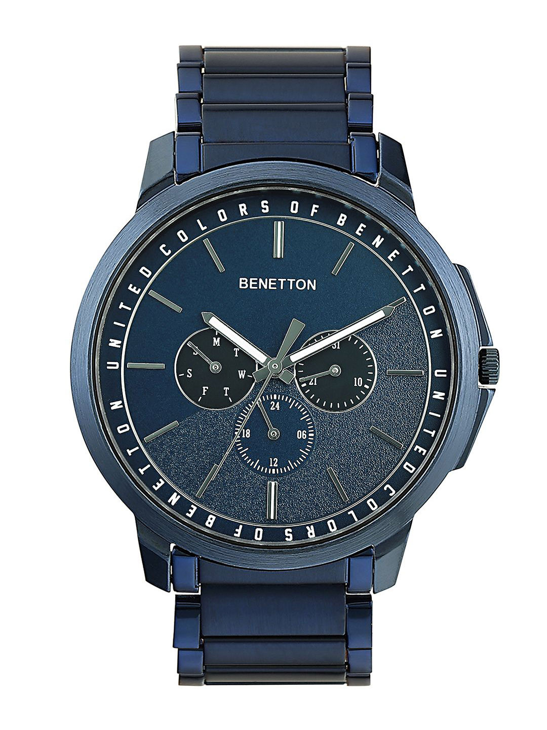 

United Colors of Benetton Men Brass Dial & Stainless Steel Straps Analogue Watch UWUCG1800, Blue