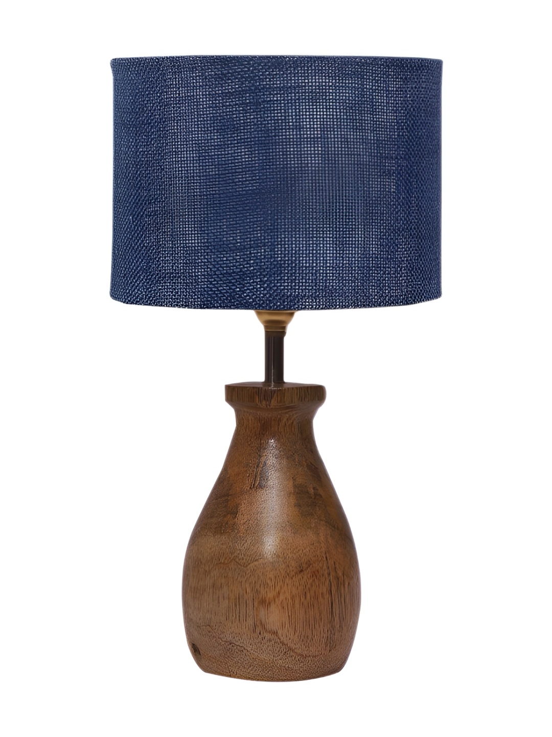 

Aura Blue & Brown Cylinder Shaped Wooden Table Lamp