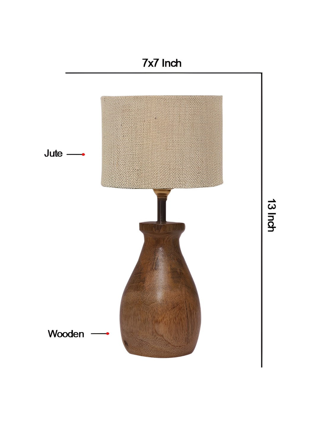 

Aura Beige Wood Traditional Cylindrical Shaped Table Lamp