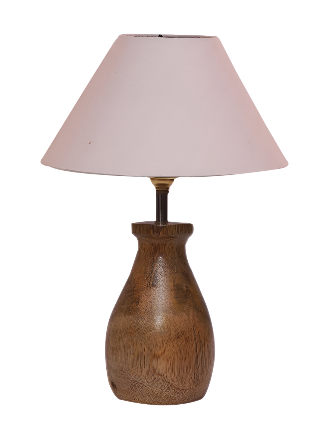 

Aura Grey & Brown Frustum Shaped Wooden Table Lamp