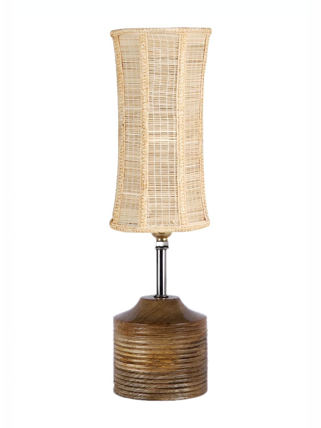 

Aura Beige Textured Wooden Abstract Shaped Table Lamp